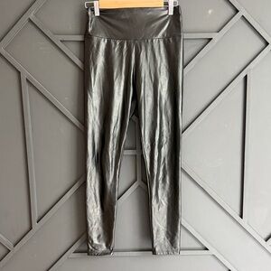 Women’s Black Faux Leather Leggings with High Waist